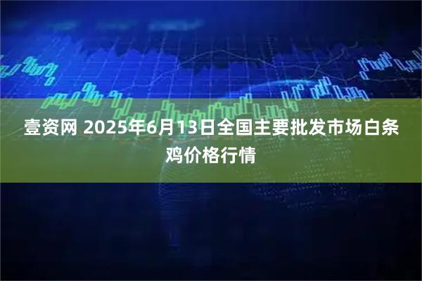 壹资网 2025年6月13日全国主要批发市场白条鸡价格行情